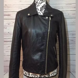 Forever 21 Small Black faux moto Jacket